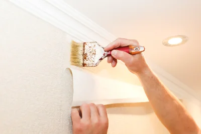 Pose de papier peint à Velleclaire — revêtements muraux et toiles de verre
